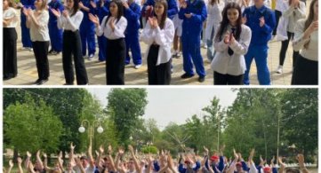 Студенты АМТТ приняли участие в танцевальном флешмобе «Трудяги»